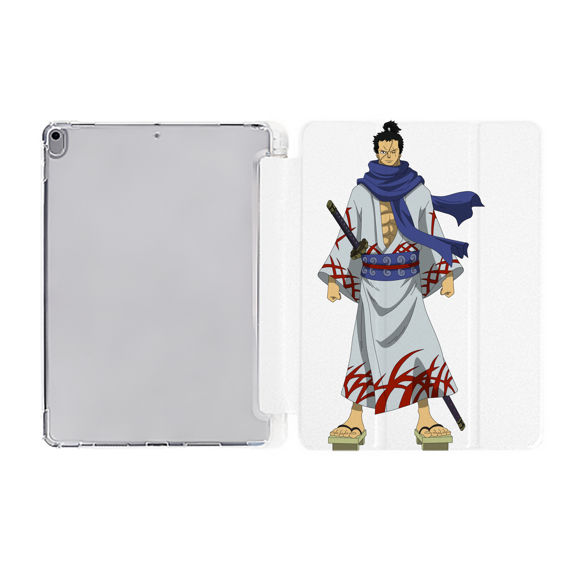 （画像用） ワンピース ロロノア・ゾロ ONE PIECE Roronoa Zoro IPad ケース ペン収納付き 三つ折りスタンド PUレザー×シリコン 対応機種9.5/10.5/10.9インチ